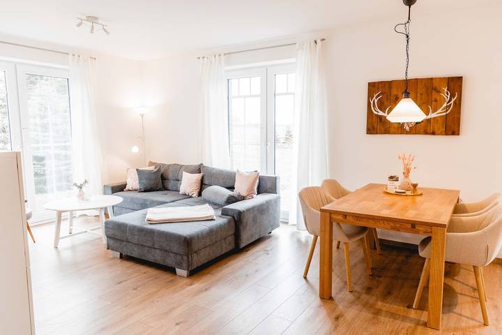 Ferienwohnung für 4 Personen, mit Terrasse und Sauna sowie Garten