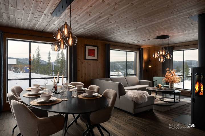 Bekkely Hytte: Modern cabin in ski area, Nesfjellet in Nesbyen