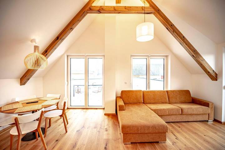 Ferienwohnung für 6 Personen, mit Garten und Ausblick