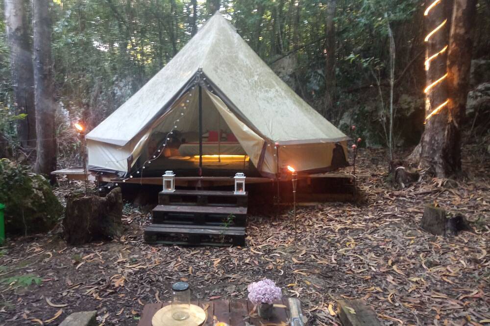 Treehouse in rural forest area, charming Tipi Glamping tent in downtown area in Ruiloba, Cantabrian Coast