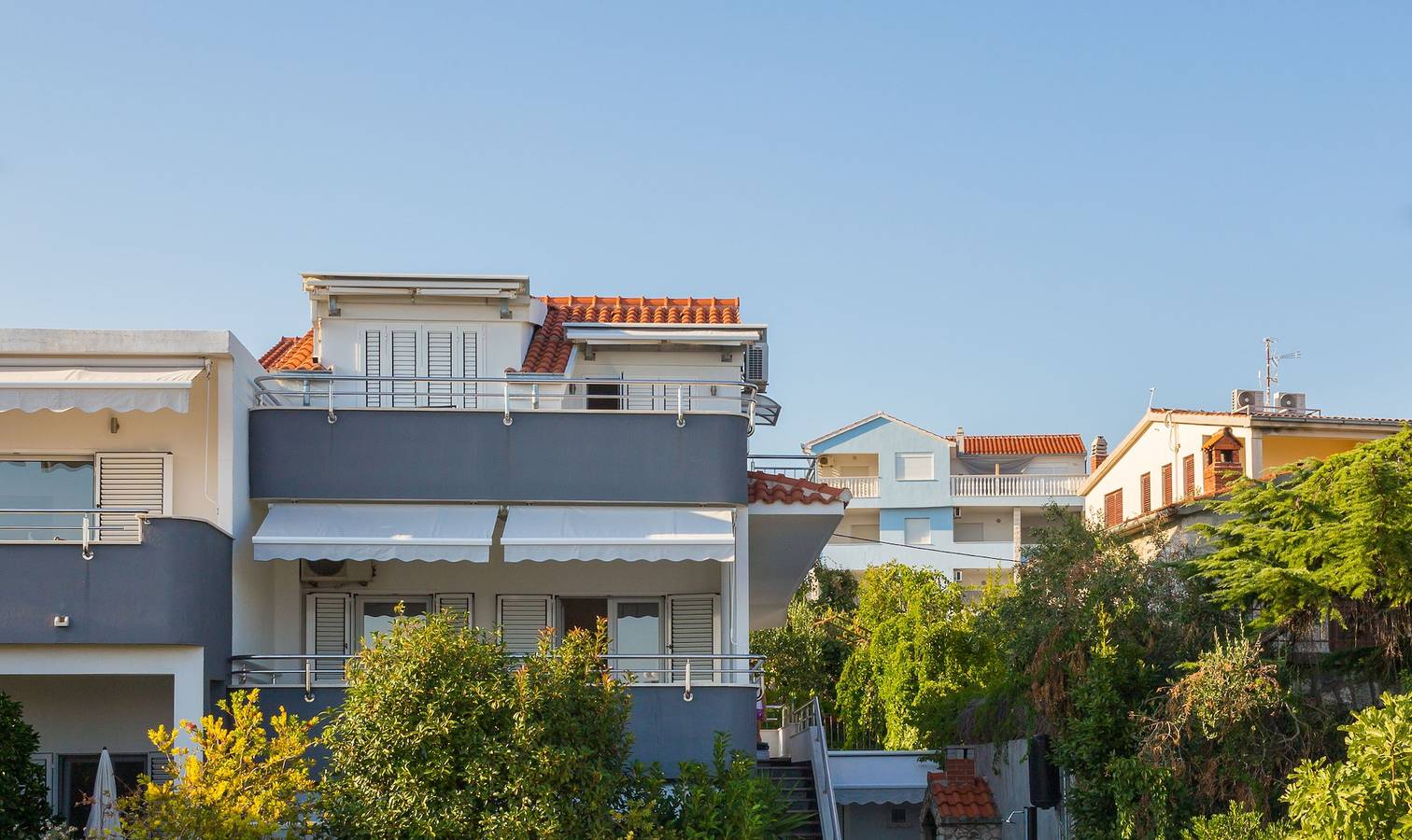 Cały apartament, Jednopokojowy apartament z tarasem Seget Vranjica (Trogir) A-978-c in Seget Vranjica, Żupania splicko-dalmatyńska