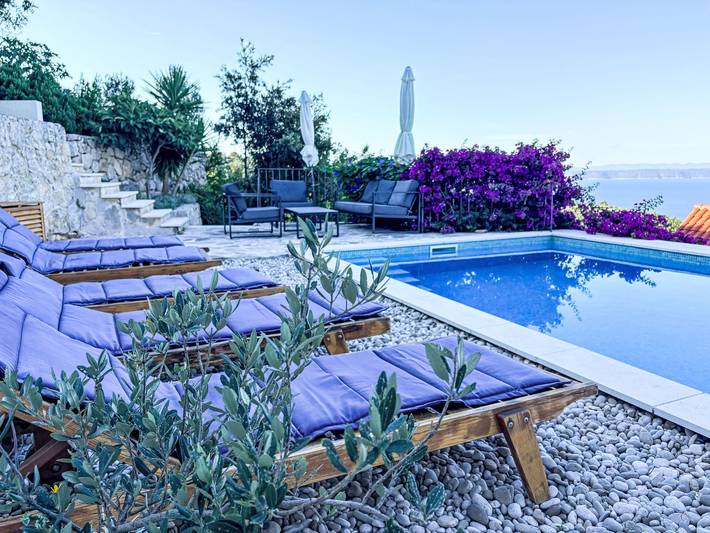 Wunderschöne Steinvilla mit tollem Ausblick in Podgora, Makarska Riviera