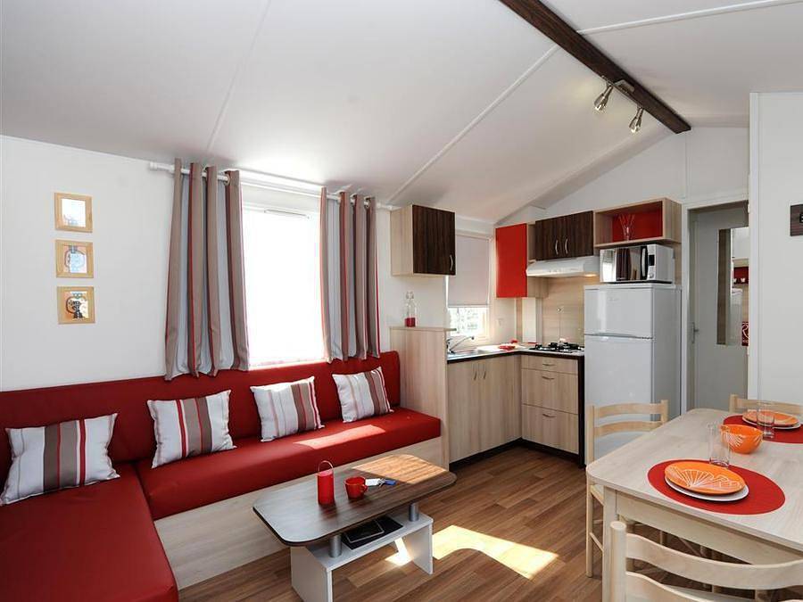 Flower Camping du Port Caroline - Mobile home 6 persons - Standard 3 bedrooms 34m² + uncovered terrace in Loire-Authion, Angers region