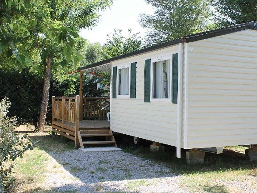 Flower Camping La Rivière - Mobilhome 4 personas - Lodgia confort 27m² (27m²) in Saint-Maime, Parque natural regional del Luberon