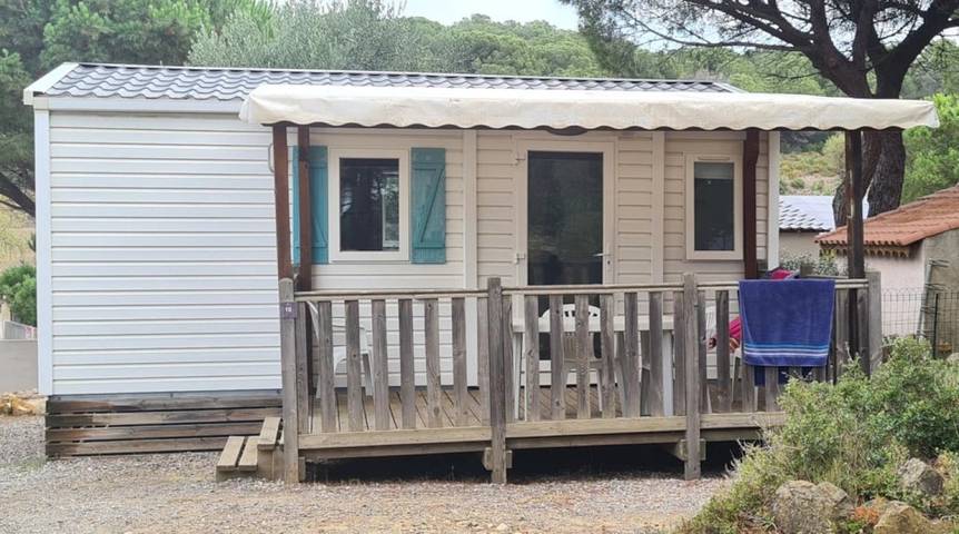 Mobil home pour 4 personnes, avec jacuzzi et bassin pour enfant à Bizanet - 3