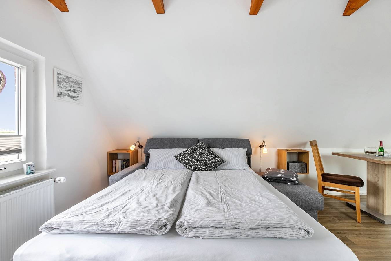 Ganze Wohnung, Ferienwohnung 'Huus Achtern Diek - 5' mit Privatterrasse und Wi-Fi in Nordstrand (Gemeinde), Nordseeküste