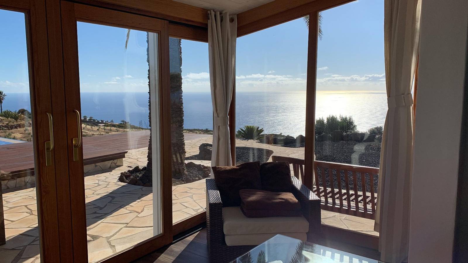 Romantische Ferienvilla mit Infinity-Pool und Panoramameerblick in Puntagorda, La Palma Nord