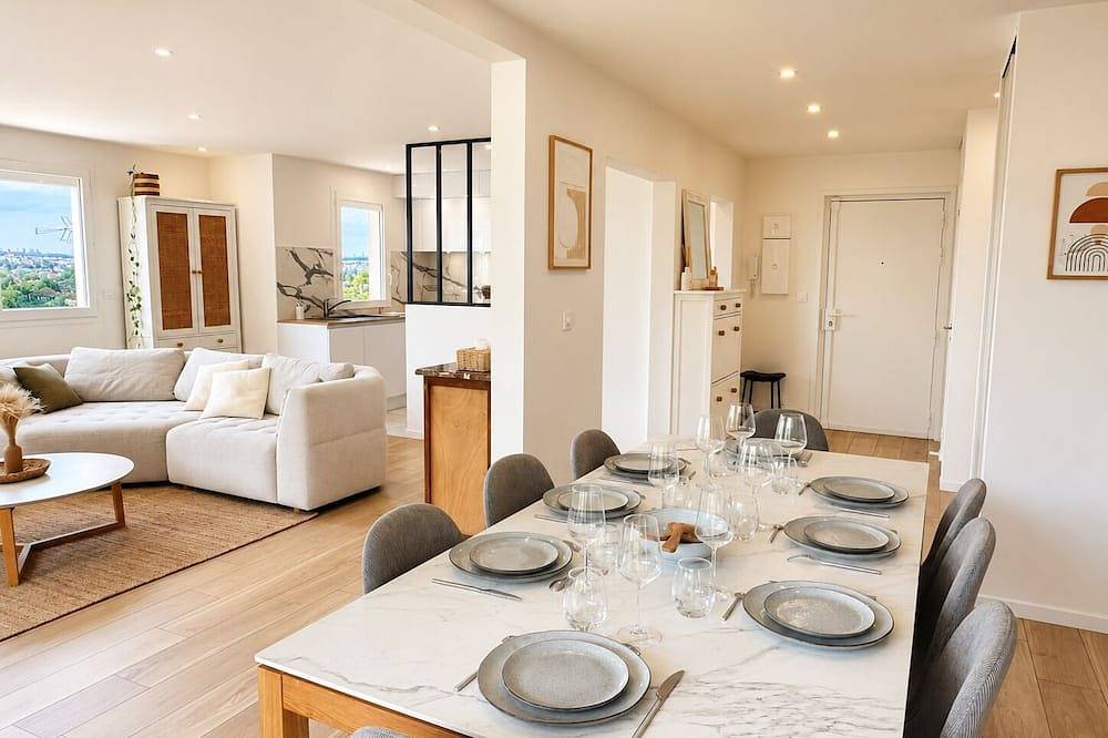 Apartamento entero, L'Horizon | 103 m² luxury apartment with Ac, sleeps 9, 3 bedrooms - Paris/Disney in Bry-sur-Marne, Valle del Marne