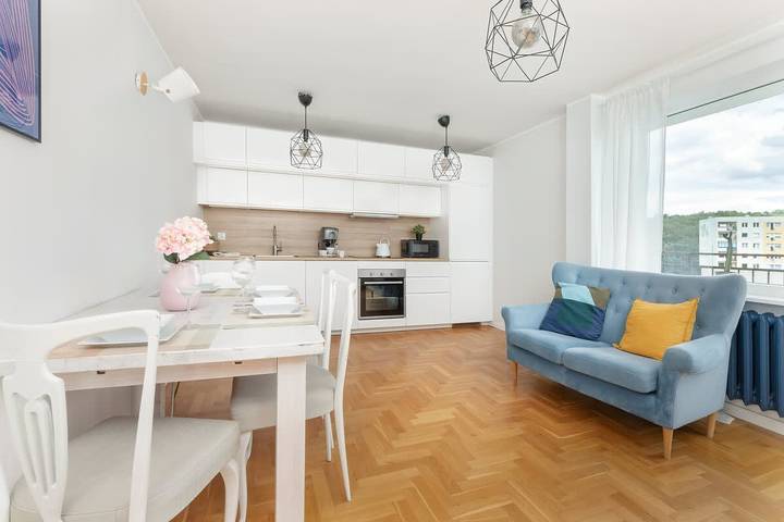 Ferieleilighet for 4 personer, med Hage i Sopot