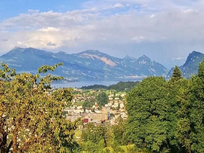 Zimmer für 2 Personen, mit Garten und Ausblick sowie Seeblick - 1