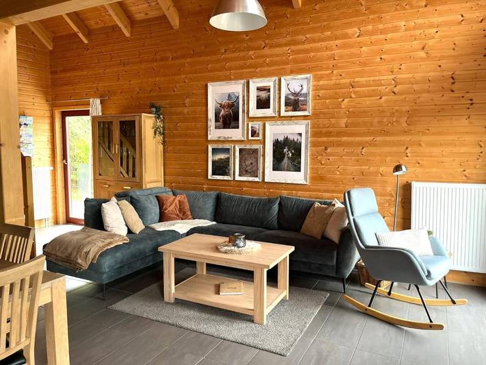 Ferienhaus für 6 Personen, mit Seeblick und Sauna sowie Terrasse und Ausblick, mit Haustier