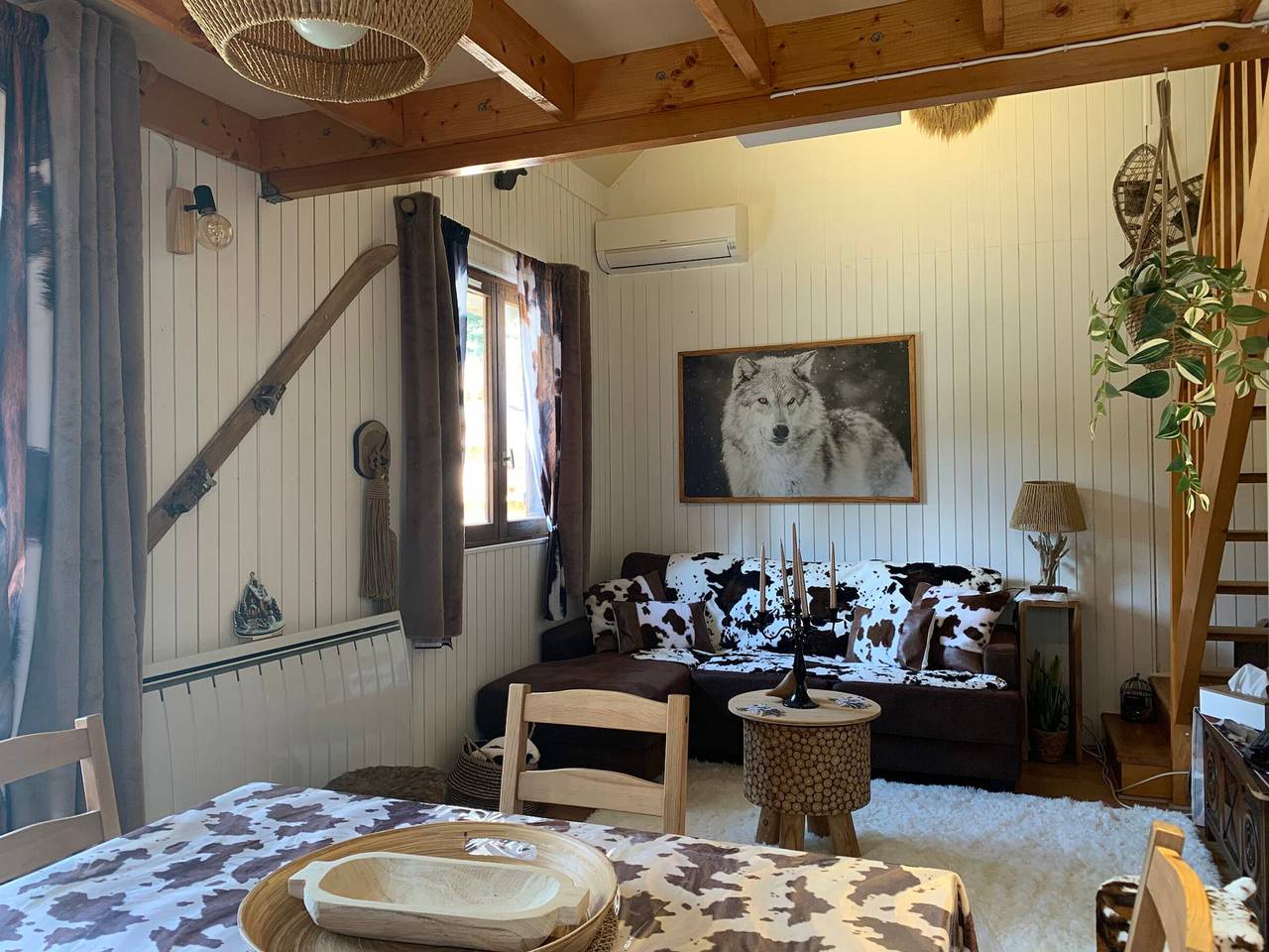 Berghütte für 4, Terrasse in der Nähe des Golfs in Barcelonnette, Espace Lumière