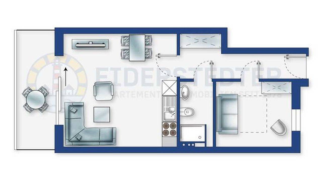 Ganze Ferienwohnung, Ferienwohnung für 4 Personen (45 m²) in St. Peter-Ording in Böhl (St. Peter-Ording), St. Peter-Ording