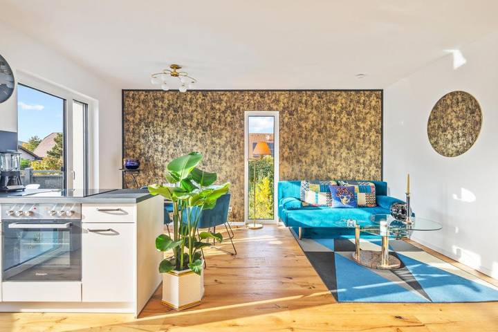 Ferienwohnung für 6 Personen, mit Balkon und Whirlpool sowie Terrasse und Ausblick