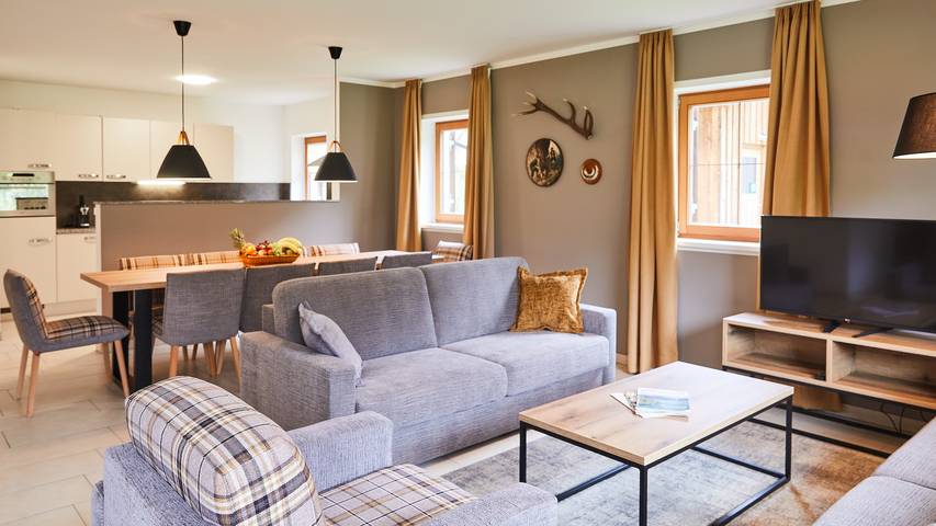 Chalet für 10 Personen, mit Balkon und Terrasse sowie Garten und Ausblick in Oberösterreich