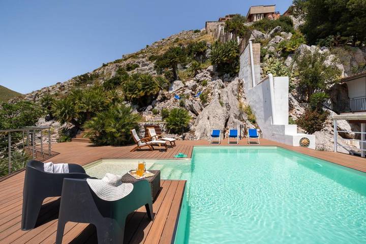 Ferienhaus mit Meerblick für 10 Personen, mit Garten und Pool sowie Ausblick in Palermo - 4