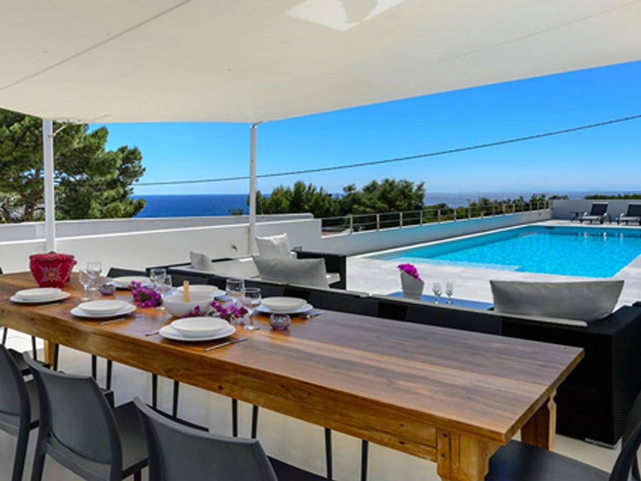 Moderne Villa mit Meerblick in Cala Codolar, Sant Josep de sa Talaia
