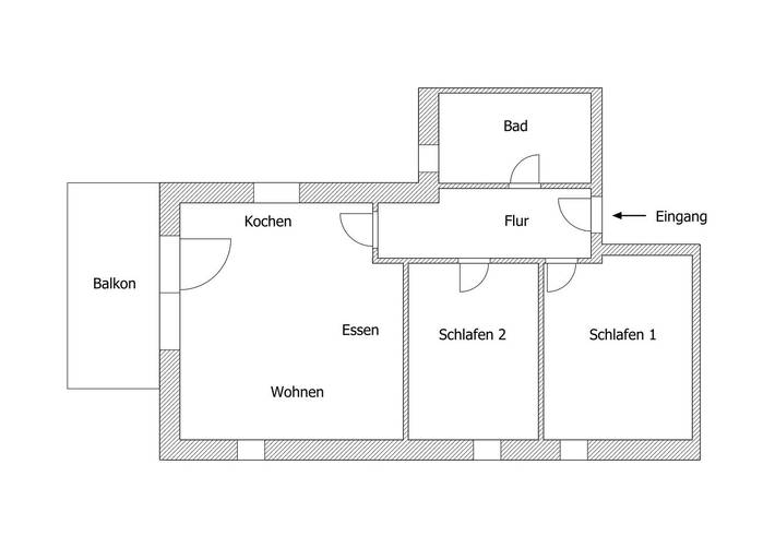 Ferienwohnung für 4 Personen, mit Balkon in Bensersiel - 2