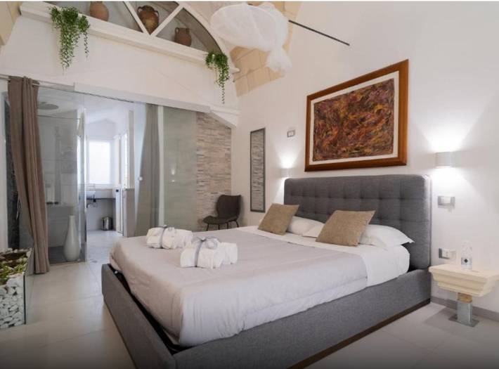 Ganze Wohnung, Ferienwohnung 'Calcarìa Suite - 1' mit Gemeinschaftsterrasse, WLAN und Klimaanlage in Lecce, Lecce Provinz