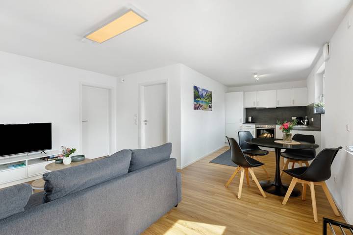 Ganze Wohnung, Ferienwohnung 'Seeglück' mit Bergblick, privater Terrasse und Wi-Fi in Bodman-Ludwigshafen, Landkreis Konstanz