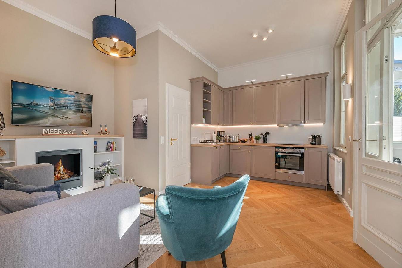 Entire apartment, Villa Luise 01 - hochwertige Ausstattung mit Elektrokamin und Terrasse in Drei Kaiserbäder, Heringsdorf