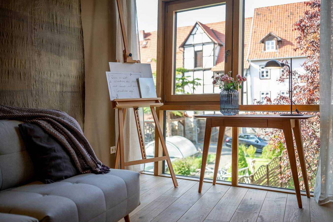 Design-Haus mit Weitblick über Quedlinburg in Quedlinburg, Harzvorland