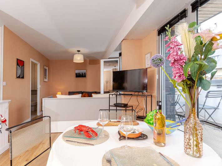 Appartement de vacances pour 2 personnes, avec balcon à Dinard