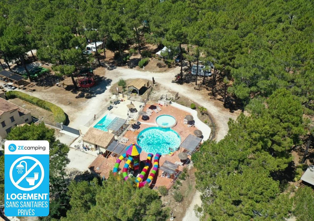 Zecamping 3 étoiles piscine chauffée toboggans pet friendly tente 26m2 in Bollène, Vaucluse