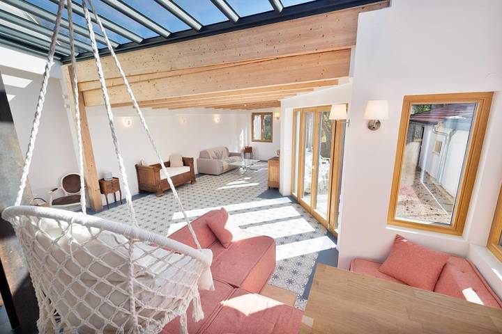 Maison de vacances pour 8 personnes, avec Terrasse et Jardin ainsi que Sauna et Vue à Rambouillet