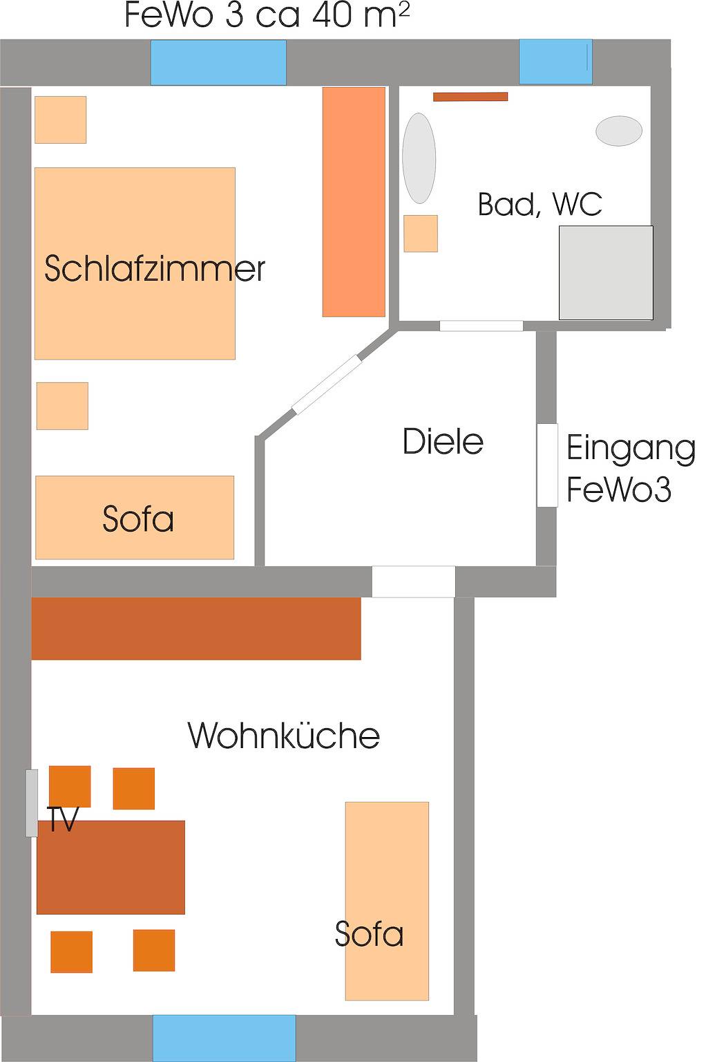 Ganze Ferienwohnung, Ferienwohnung für 3 Personen mit Terrasse in Gols, Neusiedlersee-Hügelland
