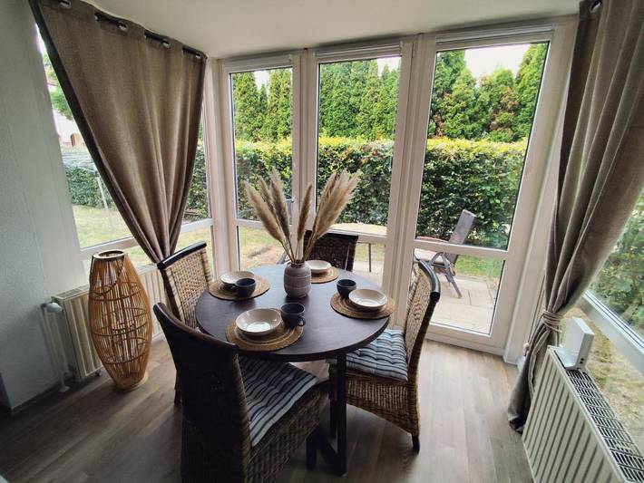 Ferienwohnung für 5 Personen, mit Garten und Ausblick sowie Terrasse am Zwenkauer See - 4