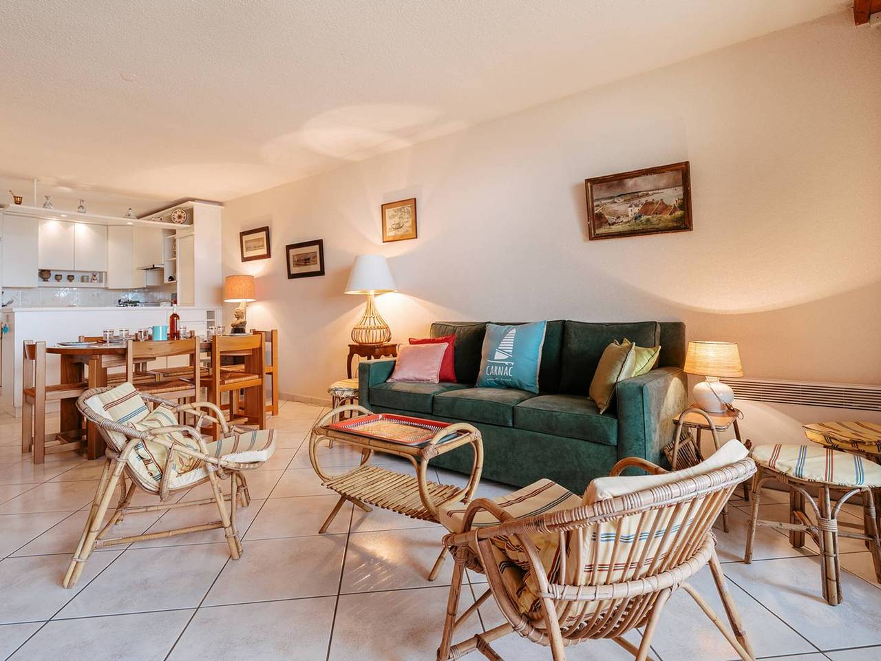 Ganze Wohnung, Carnac - 4-Zimmer-Wohnung 85m², Meerblick, Wifi in Carnac Plage, Carnac