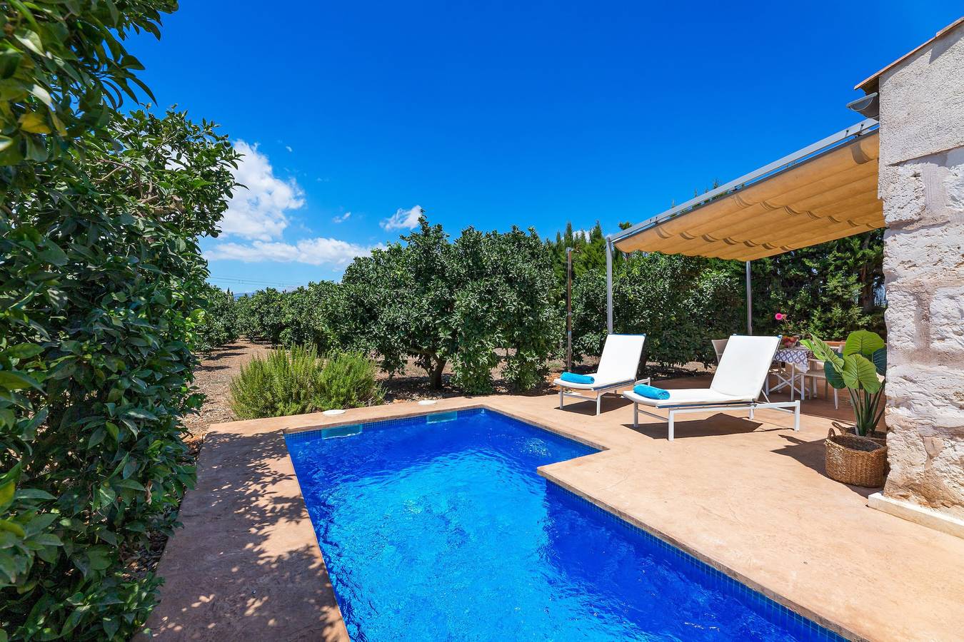 Maison de vacances "Biniaco" avec piscine privée, 2 terrasses privées et Wi-Fi in Muro, Majorque du Nord