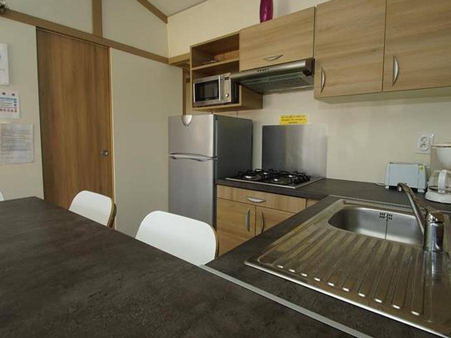 Camping l'Oasis Des Garrigues - Chalet 6 personas - Gitotel 37m² - 3 habitaciones in Vogüé, Ardèche