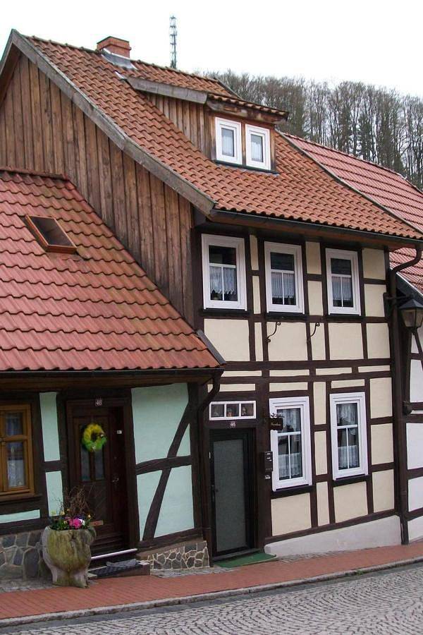 Ferienwohnung für 8 Personen, mit Terrasse und Garten sowie Ausblick in Stolberg (Südharz)