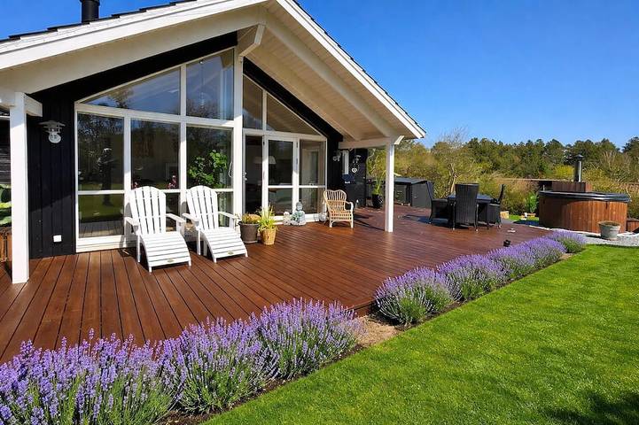 Ferienhaus für 5 Personen, mit Terrasse und Garten sowie Sauna