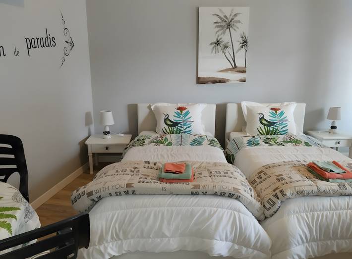 Chambre d’hôte pour 2 personnes, avec jardin et balcon, animaux acceptés