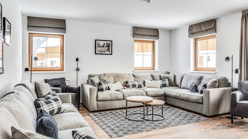 Chalet für 16 Personen, mit Balkon und Terrasse sowie Garten und Ausblick in Oberösterreich