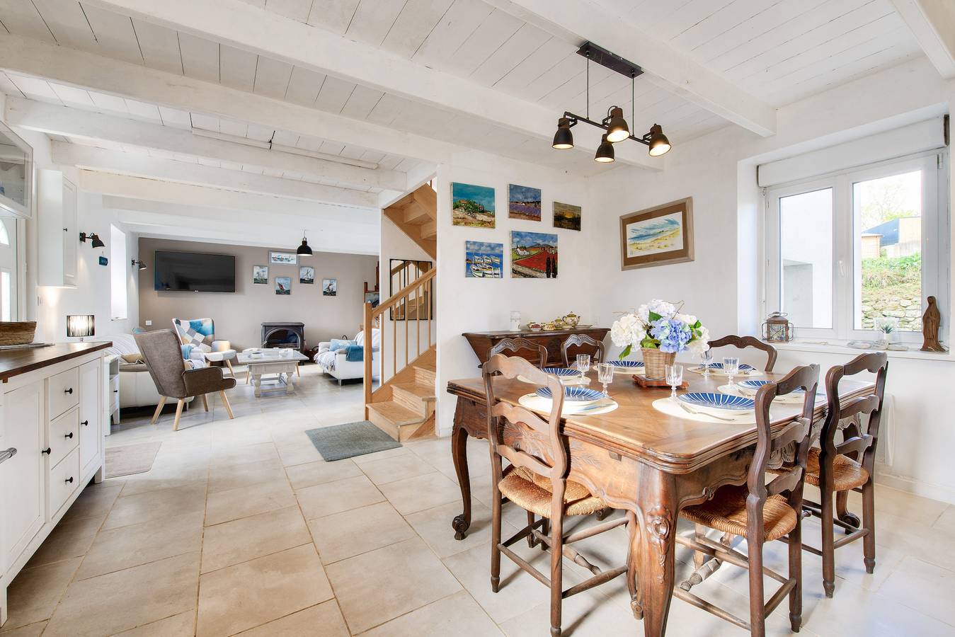 Maison pour 8 avec jardin, terrasse et jeux in Saint-Frégant, Région de Brest