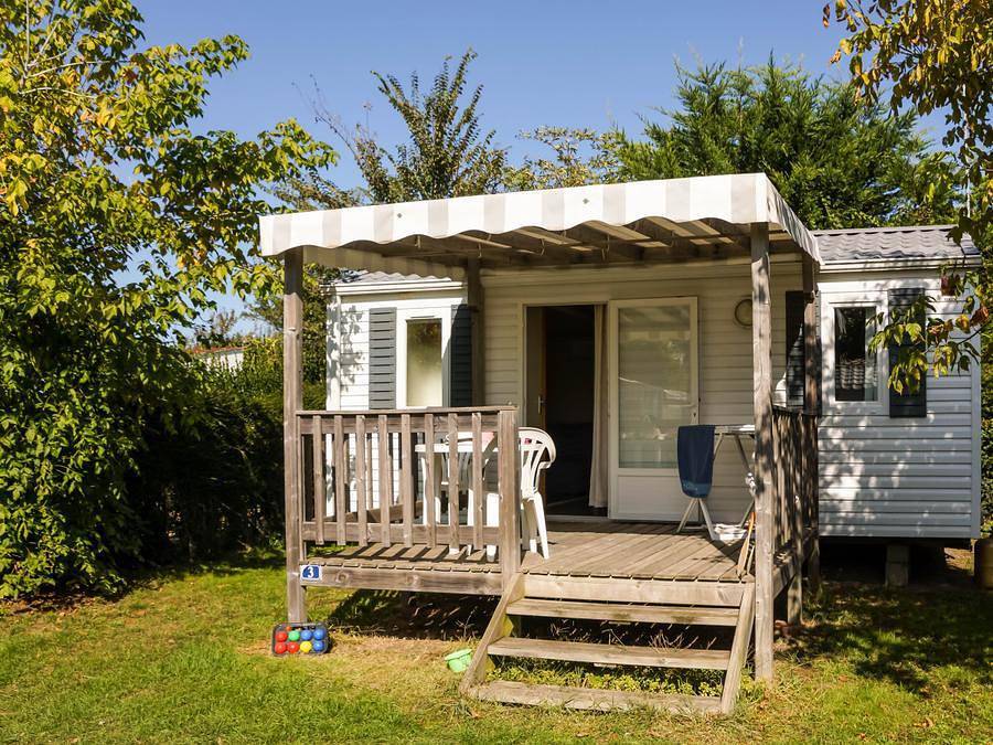 Camping Le Lagon Bleu - Mobilhome 2 personas - Casa móvil Bikini de 1 dormitorio con terraza in Notre-Dame-de-Monts, Vandea