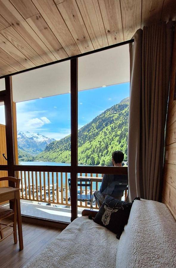 Appartement de vacances pour 3 personnes, avec Balcon et Terrasse ainsi que Vue sur le lac et Vue