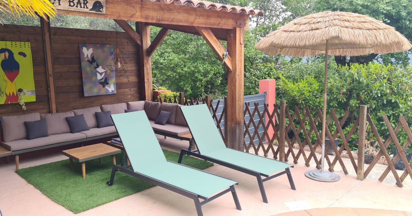 Le jardin des peintres: vistas y tranquilidad en la naturaleza in Châteauneuf-Villevieille, Nizza Region