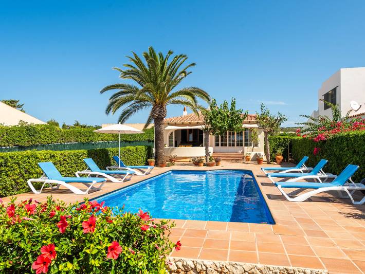 Bright villa with private pool in Cala'n Blanes in Cala Blanes, Ciutadella