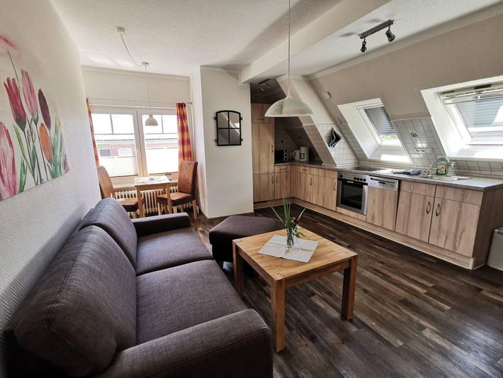 Ferienwohnung für 2 Personen, mit Terrasse und Garten sowie Sauna in Presen