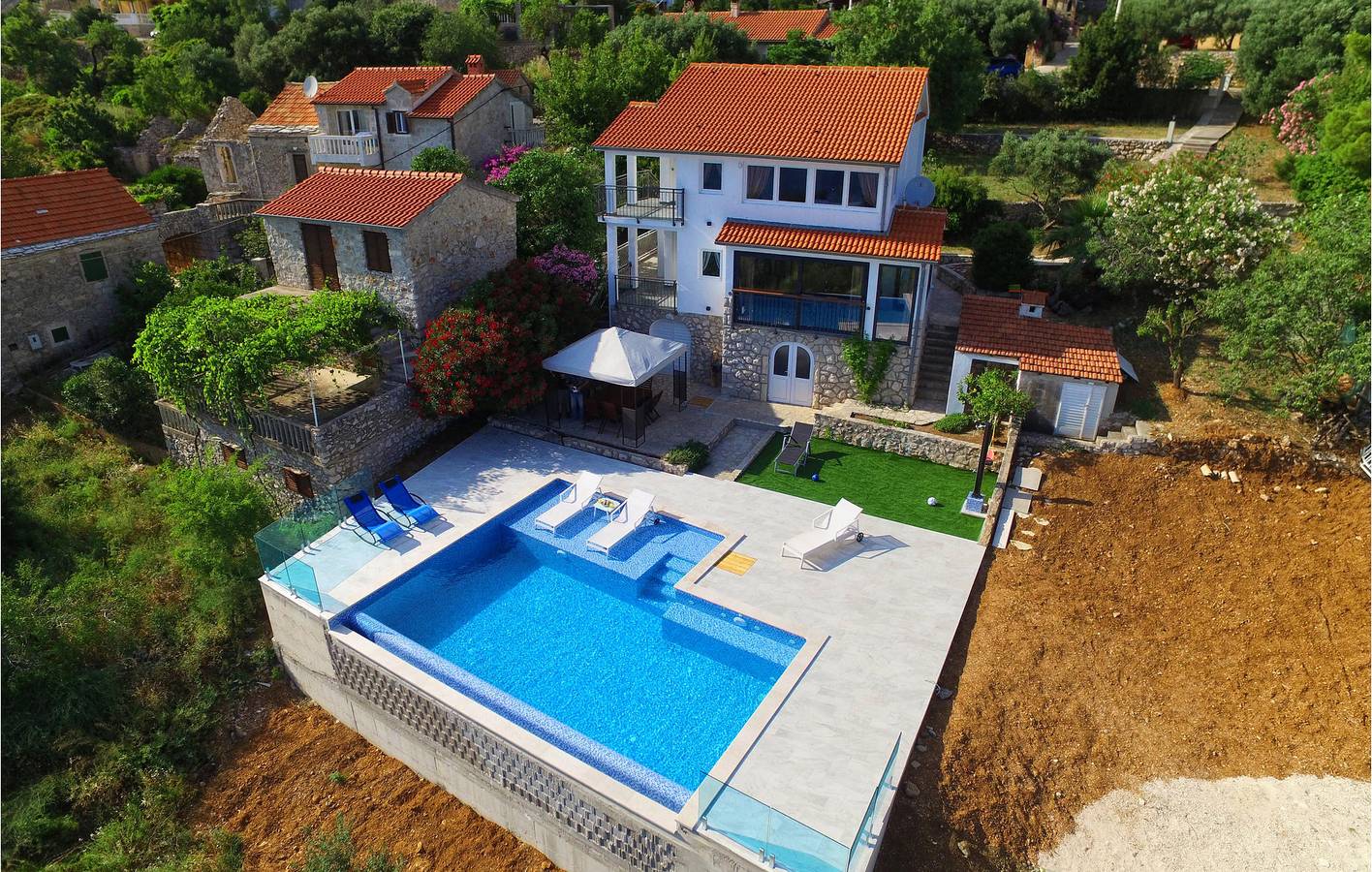 Ferienhaus für 8 Personen mit Pool in Zavala, Hvar