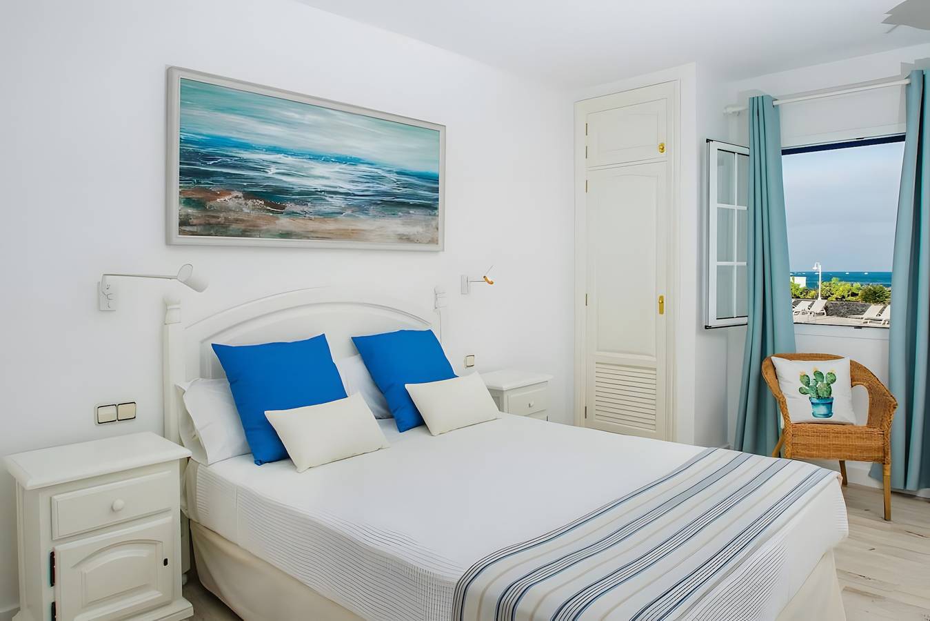 Ferienhaus 'Caleta Campos Bungalows' mit Meerblick, Gemeinschaftspool und Wlan in Punta de las Mujeres, Haría