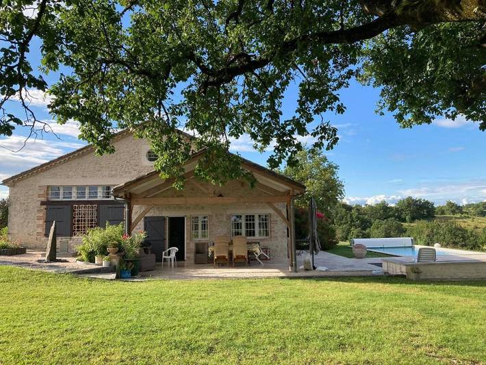 Location de vacances pour 4 personnes, avec jardin ainsi que piscine et vue à Cazes-Mondenard - 2