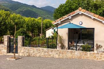 Maison de vacances pour 2 personnes, avec vue et jardin en Ardèche
