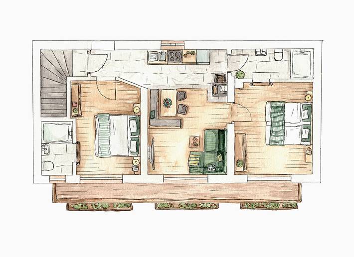 Hütte für 4 Personen, mit Balkon und Terrasse sowie Garten in Berchtesgaden