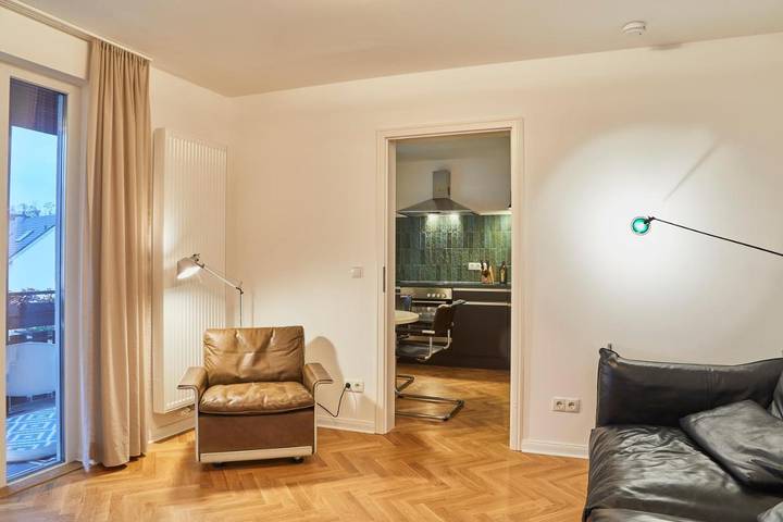 Ferienwohnung für 2 Personen, mit Balkon und Terrasse sowie Garten
